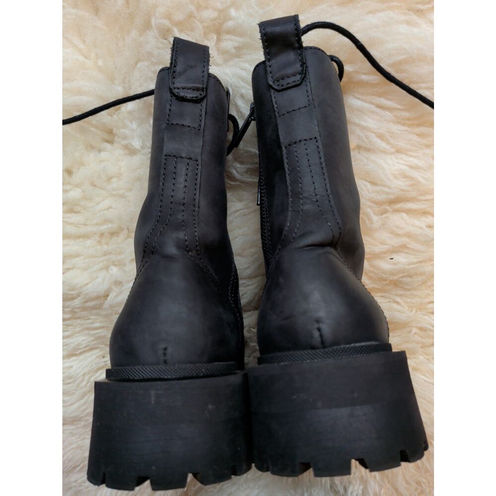 Thursday Boot Co. Quest Black Matte Leather Women's Boot Size 6.5 Combat Moto - Picture 8 of 15